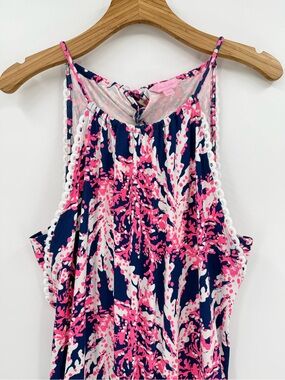 Lilly Pulitzer Gianni Romper in Nautical Navy Beyond The Sea Size L